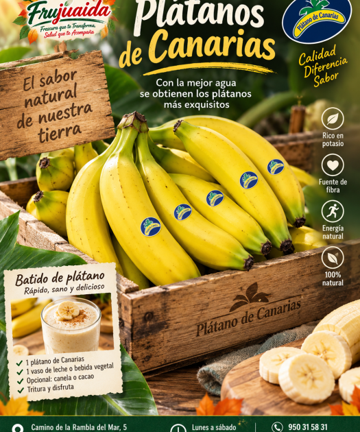 ¡Plátanos de Canarias en Frujuaida!